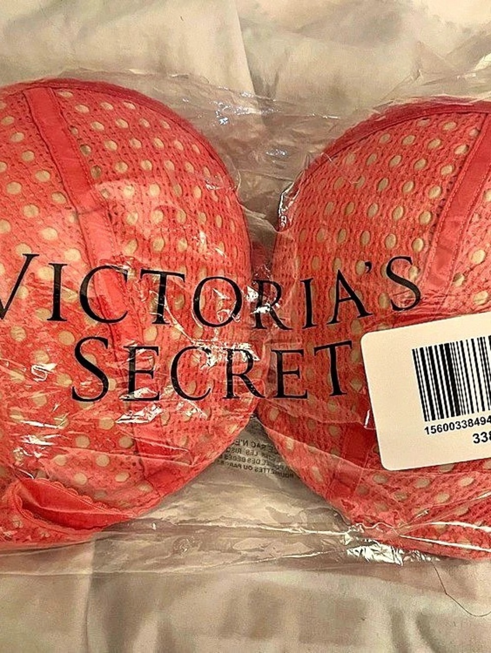 Victoria's Secret Bombshell Plunge Bra Lace Pink 38D